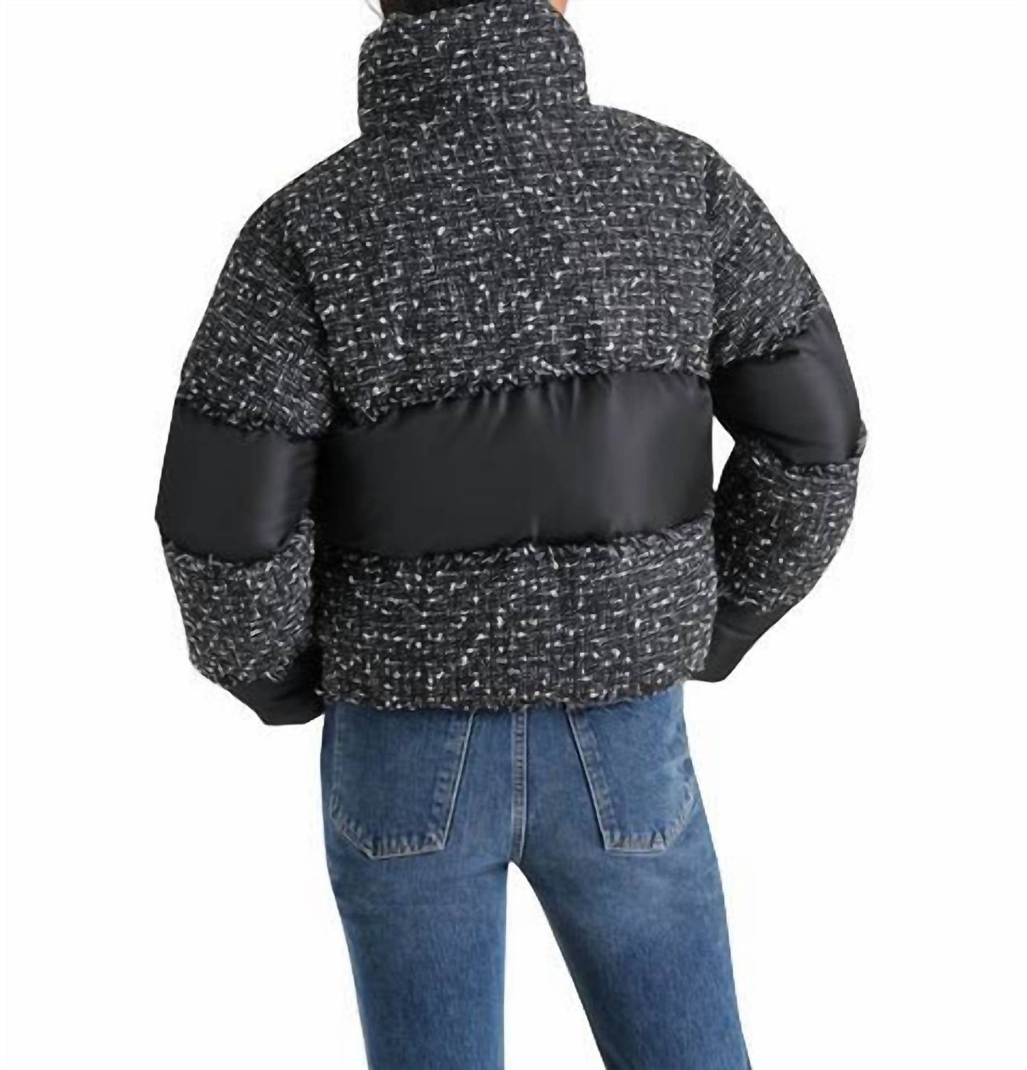Steve Madden - Snow Drop Mixed Media Puffer Coat
