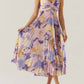 Astr - Blythe Floral Plisse Midi Dress