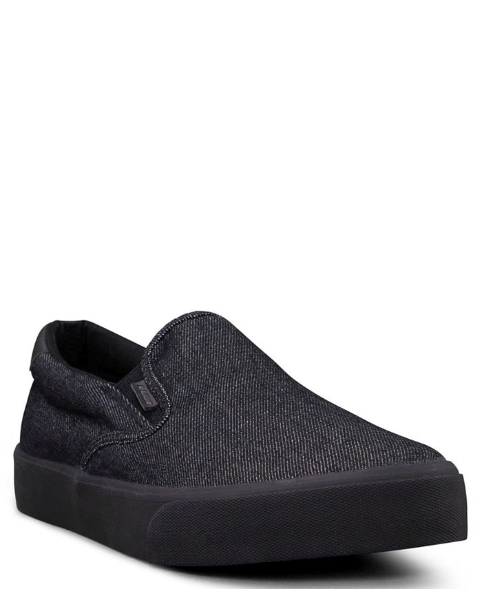 Tênis Lugz Clipper Classic Slip On Masculino Preto Tamanho 12 D
