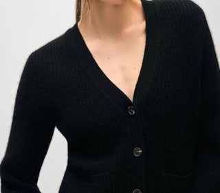 White + Warren - Cardigan de cashmere com mangas caneladas