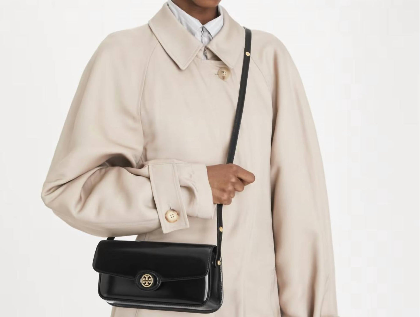 Tory Burch - Robinson Spazzolato E/W Shoulder Bag