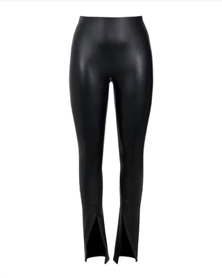 Spanx - Calça com fenda frontal semelhante a couro