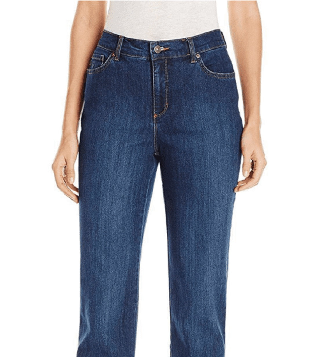 Calça Jeans Clássica Cônica Feminina Gloria Vanderbilt 4 Curta Azul Tamanho 4S