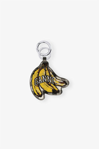 Ganni - Chaveiro de Veludo Banana Feminino