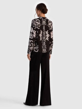 Alice + Olivia - Willa Printed Silk Top