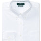 Camisa social masculina Polo Ralph Lauren Classic Regular Fit, sem passar a ferro, elástica, tamanho Pinpoint, branca, 16x34x35