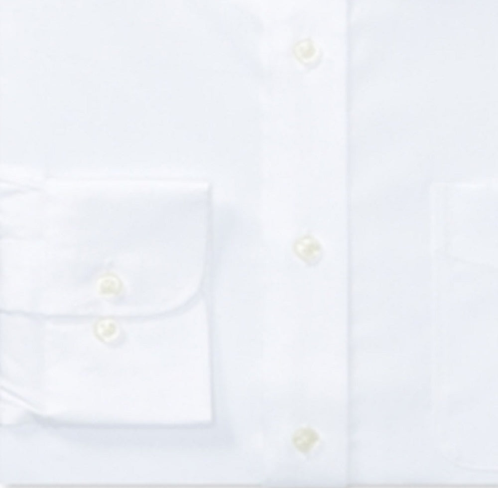 Camisa social masculina Polo Ralph Lauren Classic Regular Fit, sem passar a ferro, elástica, tamanho Pinpoint, branca, 16x34x35