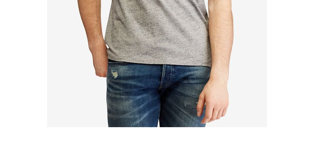 Camiseta Polo Ralph Lauren Masculina Gola V Cinza Tamanho Médio