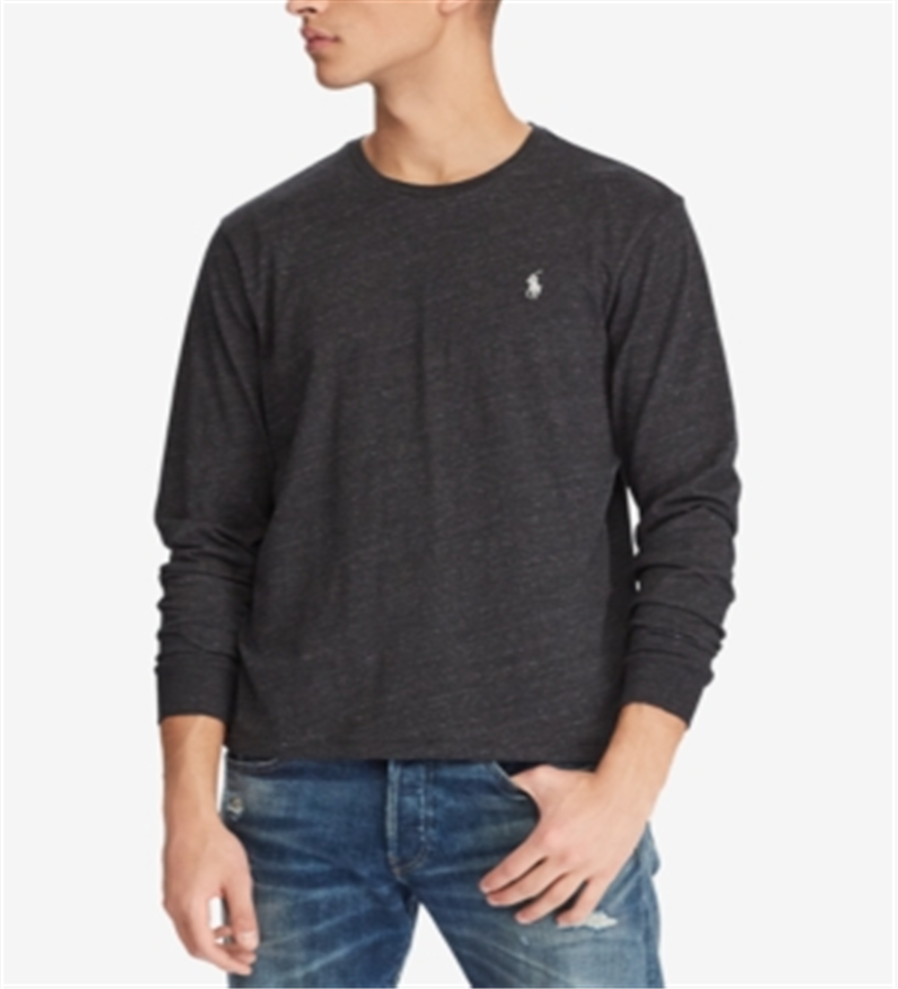 Camiseta Polo Ralph Lauren Masculina Classic Fit Crewneck Preta Tamanho 2XB