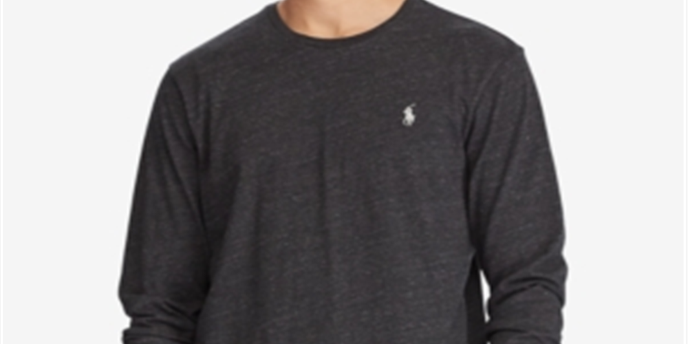 Camiseta Polo Ralph Lauren Masculina Classic Fit Crewneck Preta Tamanho 2XB