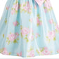 Vestido floral Shantung azul Good Lad para meninas, tamanho 4