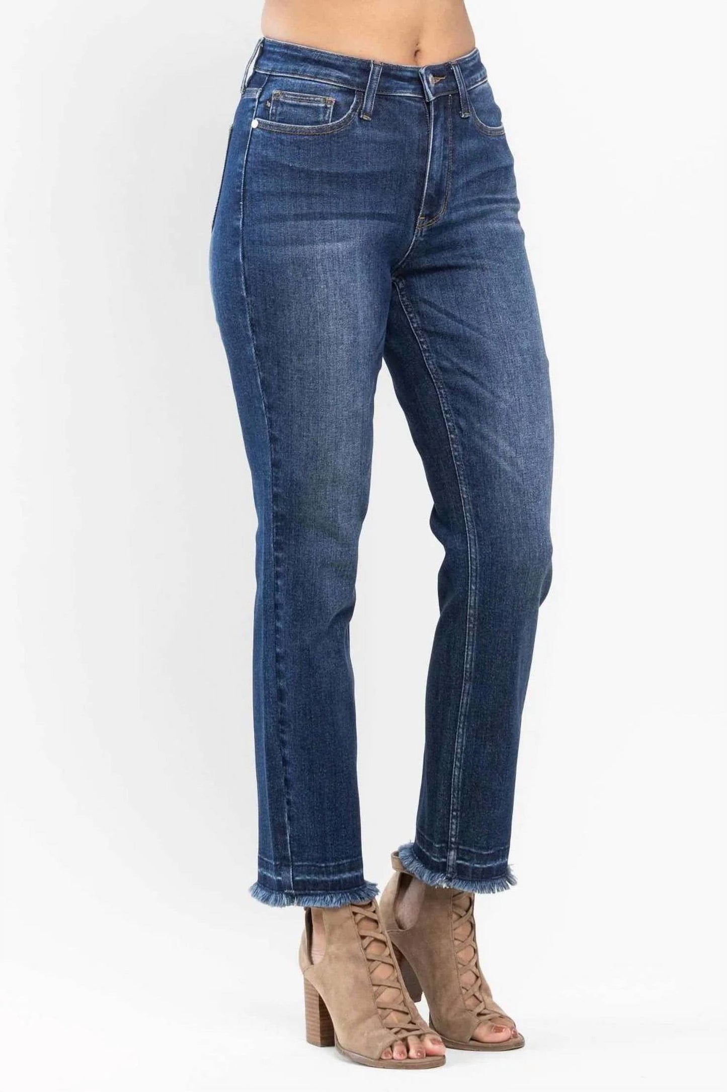 Judy Blue - High Waist Released Hem Slim Jeans