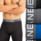 Cuecas boxer elásticas com absorção de umidade Hanes Men's Ultimate Comfortflex Fit, pacote com 4, pretas, tamanho médio