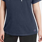 Camiseta feminina Champion com logotipo, azul, tamanho 2X