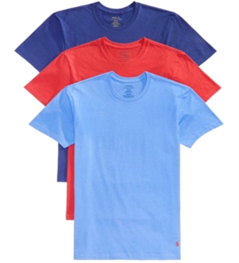 Pacote com 3 camisetas Ralph Lauren Classic Fit Masculinas Vermelhas Tamanho X-G