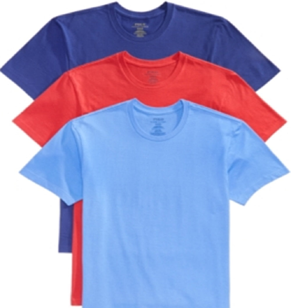 Pacote com 3 camisetas Ralph Lauren Classic Fit Masculinas Vermelhas Tamanho X-G