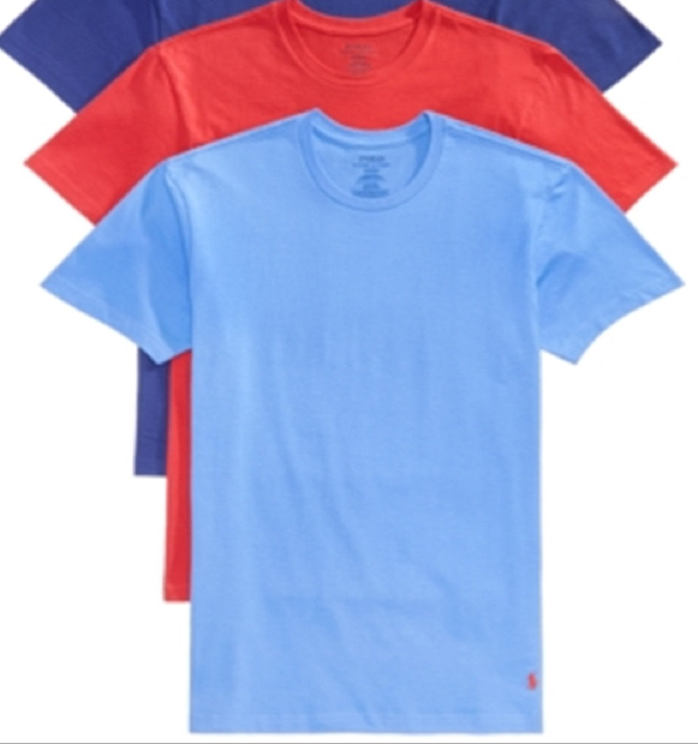 Pacote com 3 camisetas Ralph Lauren Classic Fit Masculinas Vermelhas Tamanho X-G