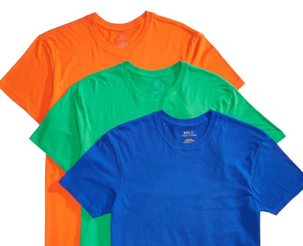 Polo Ralph Lauren Masculino - Pacote com 3 Camisetas Classic Fit Azul Tamanho Grande
