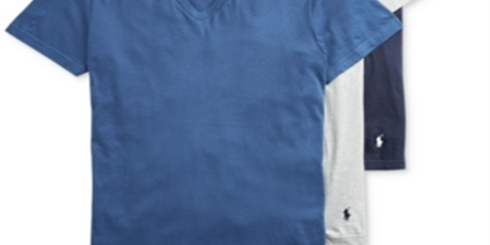 Camiseta Ralph Lauren Masculina Slim Fit Clássica Azul Tamanho P