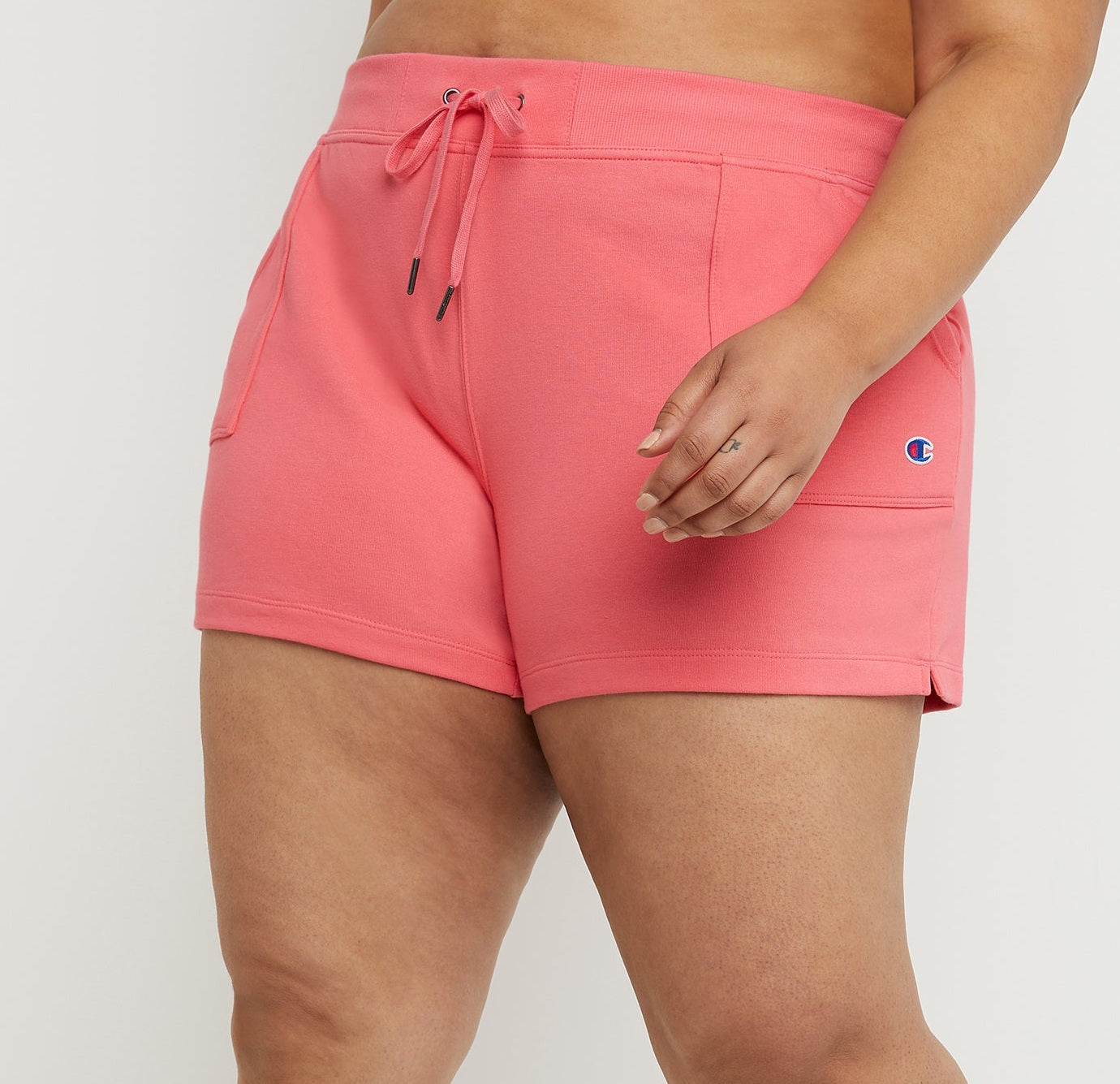 Shorts Champion Campus French Terry Feminino Rosa Tamanho 4X