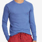 Camisa de dormir masculina Polo Ralph Lauren em malha waffle, azul, tamanho grande