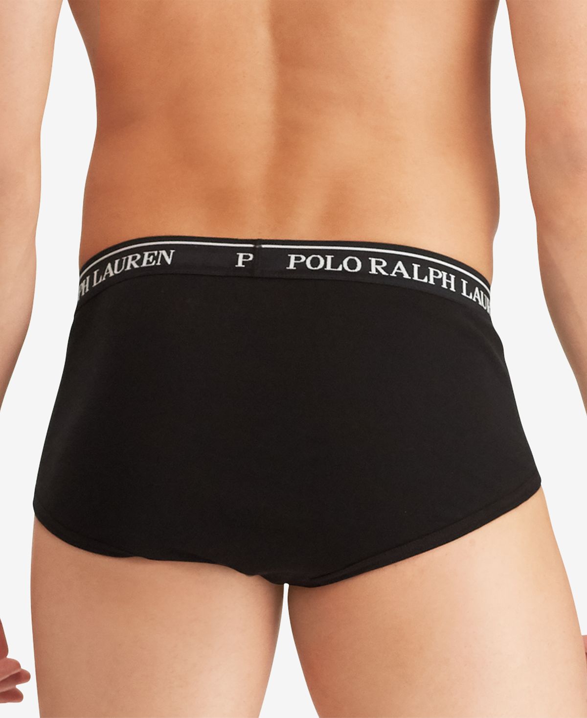 Cuecas Polo Ralph Lauren Masculinas de Algodão com Cós Baixo, Pacote com 4, Pretas, Tamanho Pequeno