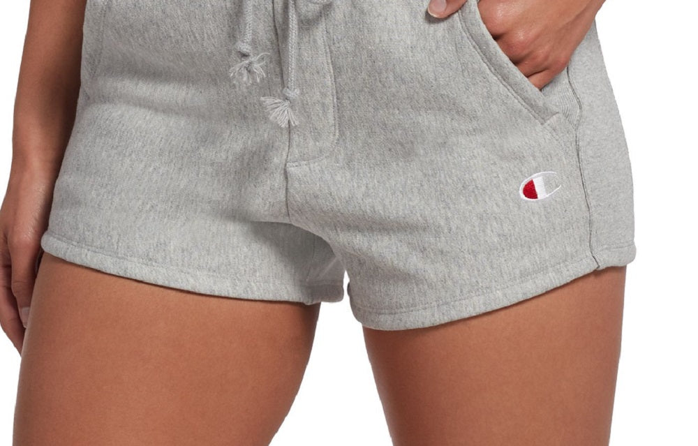 Shorts Champion Reverse Weave Feminino Cinza Tamanho X-G