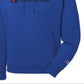Moletom com capuz Champion masculino com logotipo Script Powerblend, azul, tamanho pequeno