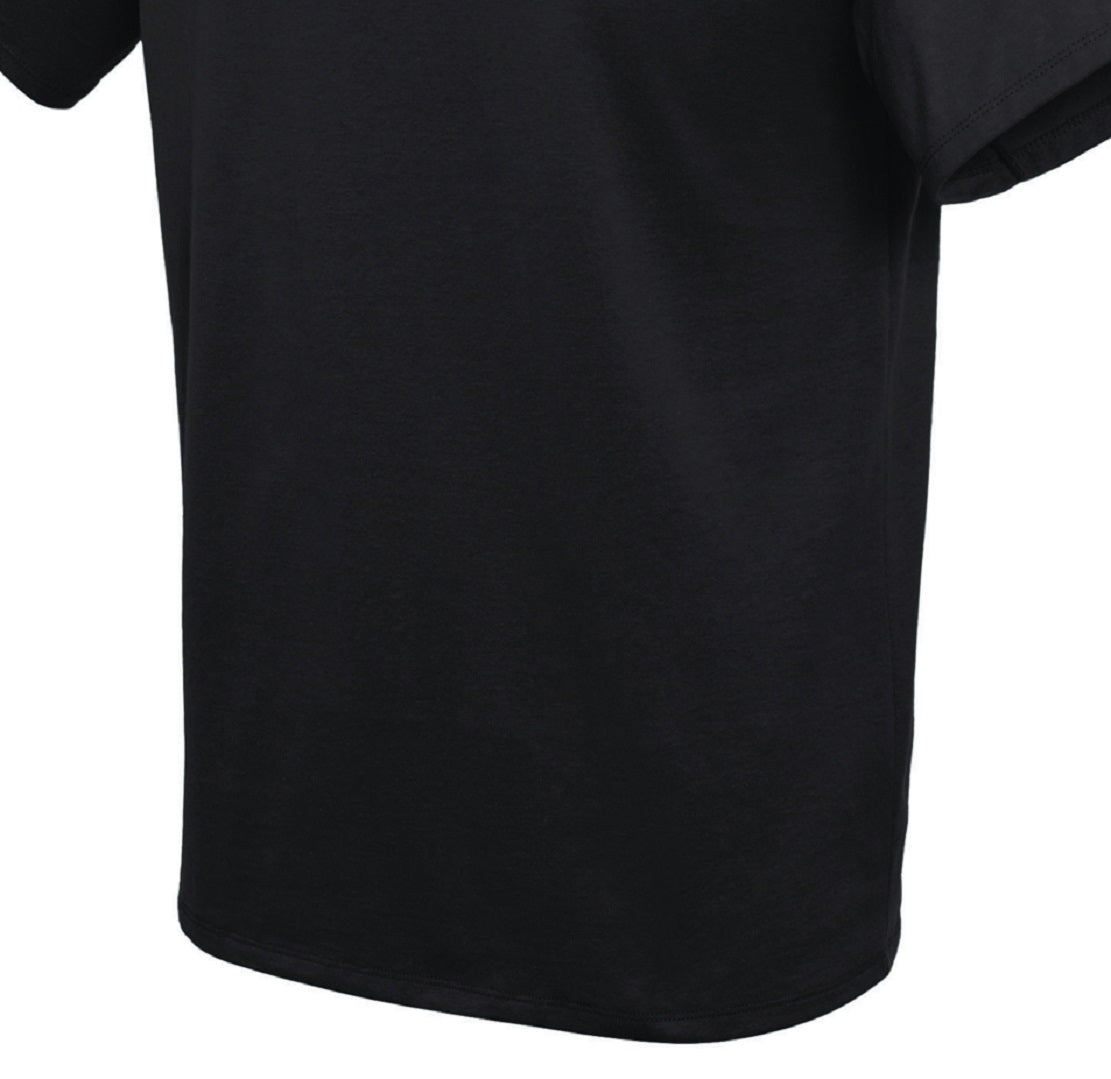 Camiseta Champion Masculina com Logotipo Script, Preta, Tamanho Pequeno
