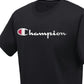Camiseta Champion Masculina com Logotipo Script, Preta, Tamanho Grande