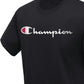 Camiseta Champion Masculina com Logotipo Script, Preta, Tamanho X-G