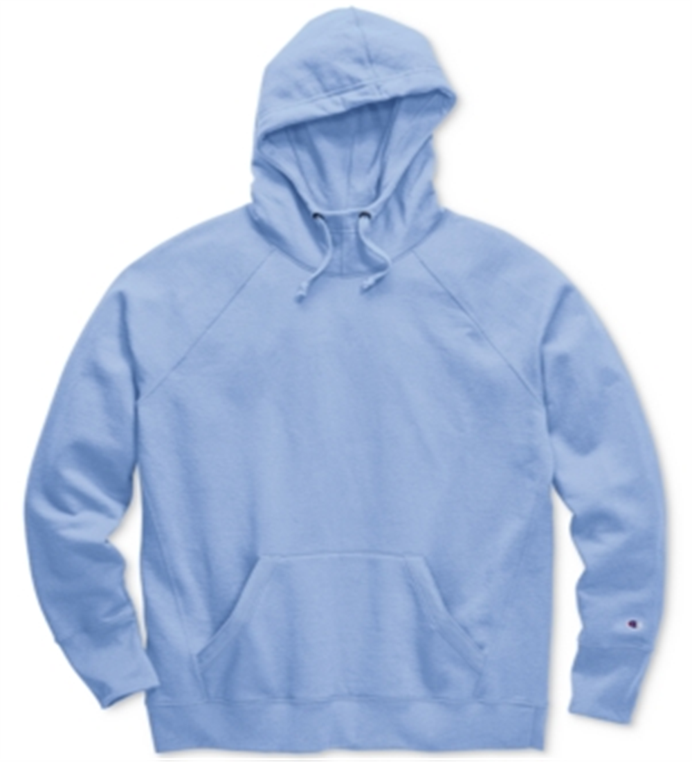 Moletom com capuz Champion Powerblend Fleece feminino, azul, tamanho X-G