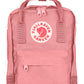Mochila feminina Fjällräven Mini Kånken resistente à água, rosa, tamanho regular