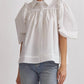 Entro - Ruffled Sleeve Button Up Top