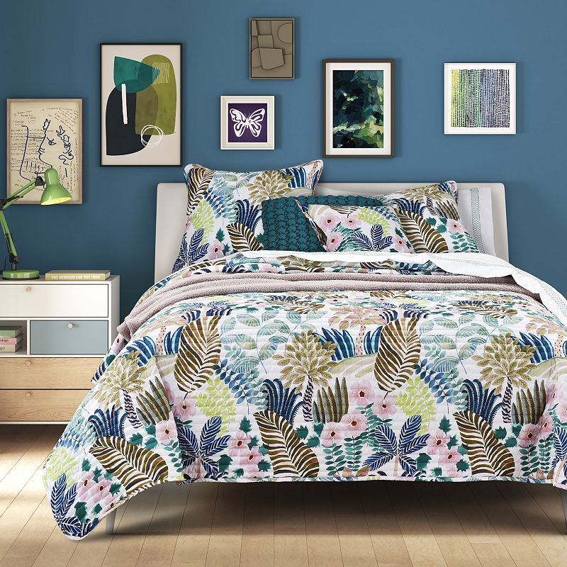 Five Queens Court Rockaway Blue Quilt Set or Euro Sham