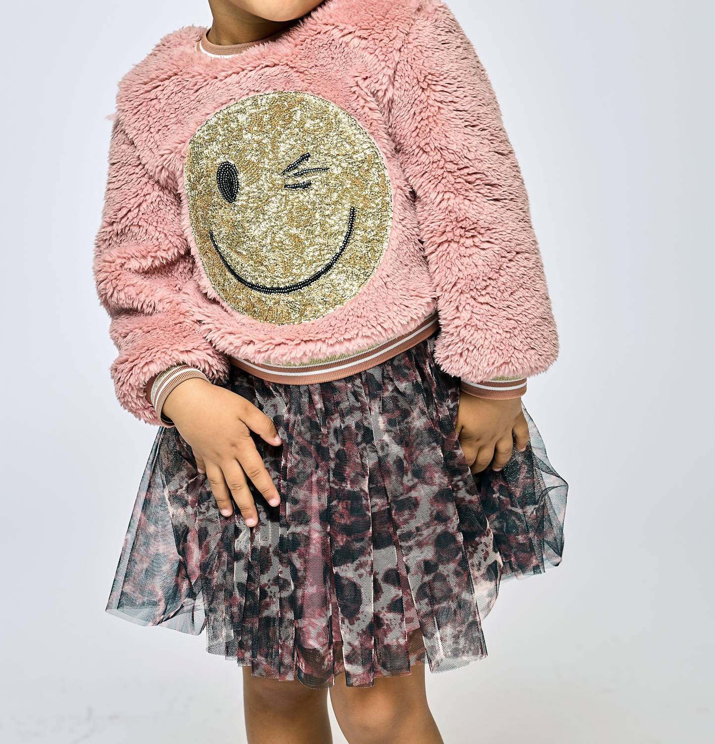 Baby Sara - Sherpa Happy Face Dress