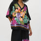 Joseph Ribkoff - Floral Print Three Quarter Sleeve Boxy Top