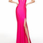 Alyce Paris - Strappy Back Plunging Dress