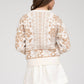 Blu Pepper - Geo Floral Long Sleeve Knit Sweater
