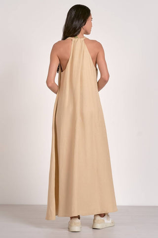 Elan - Vestido longo sem mangas com decote em V