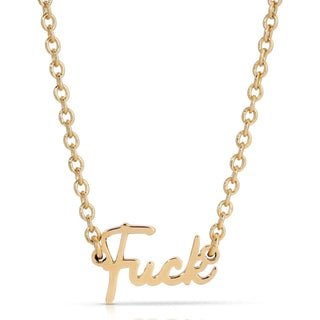Eklexic - Colar Feminino F*ck com Letras Delicadas
