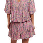 Free People - Perishing Floral Print Blouse & Skirt Set