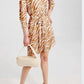 L'Agence - Żebra Print Shirt Dress