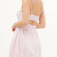 Illa Illa - Pin Striped Cut Out Bubble Mini Dress
