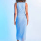 2.7 August Apparel - Rhinestone Mesh Midi Dress