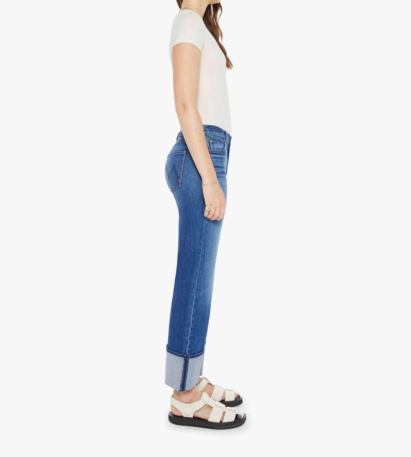 Mother - Checkerboard Duster Flood Cuff Jeans