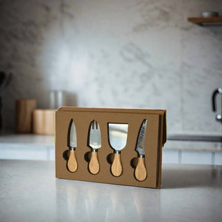 Creative Gifts International - Conjunto de 4 peças para servir queijo