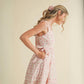 &Merci - Ivory Floral Side Bow Coquette Midi Dress
