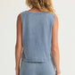 Z Supply - Solace V-neck Jersey Denim Tank Top