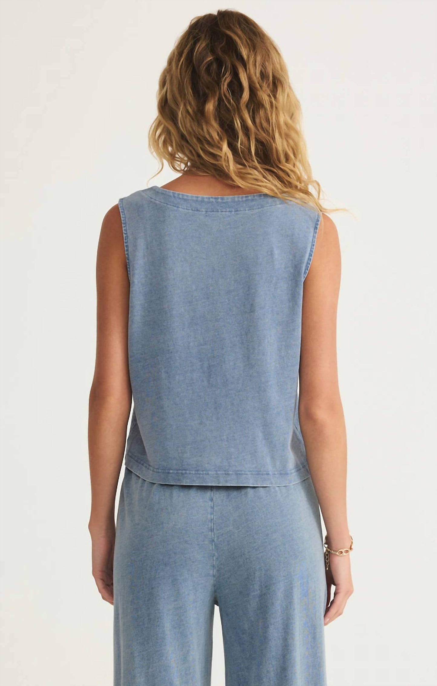 Z Supply - Solace V-neck Jersey Denim Tank Top